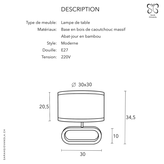 Lampe de table revisitée