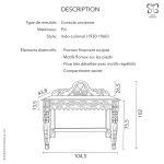 Console indo-coloniale